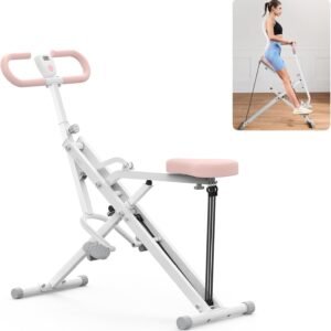 MERACH Squat Machine Glutes Workout Adjustable Resistance Foldable Exercise Equipment Leg Exercise Machine, FathersDayGift with 350lbs Weight Capacity, Rowing Machine